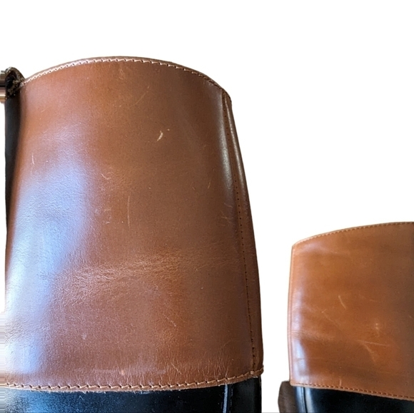 Michael Kors black brown riding boots sz 8.5 - Picture 8 of 14